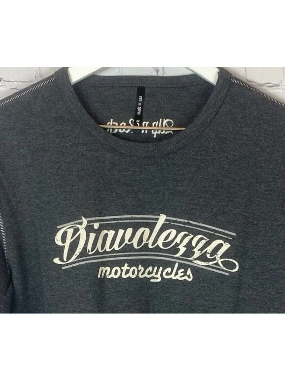 ALP-N-ROCK Men's Medium 3 Heather Black T-Shirt Diavolezza Motorcycles
